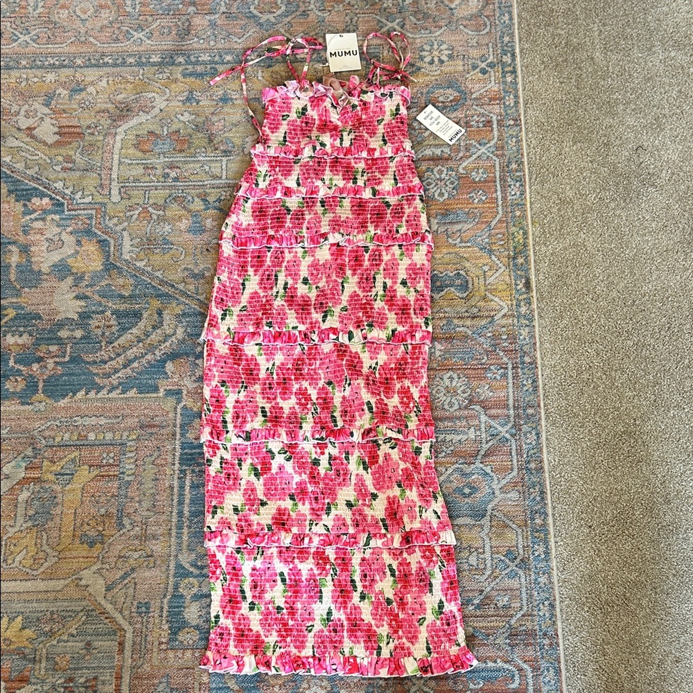 NWT Show me Your Mimi Pink Floral Maxi Dress- Stella size small